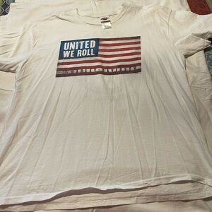 Harley-Davidson White Tee with American Flag Graphic